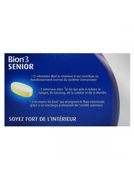 Bion 3 seniors 30 comprimes - tonus & forme - compléments alimentaires